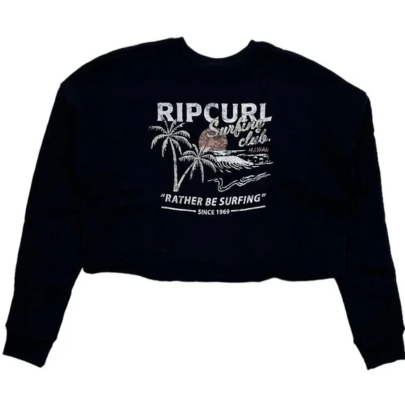 Rip Curl Tops Rip Curl Womens Hawaii Surf Distressed Cropped